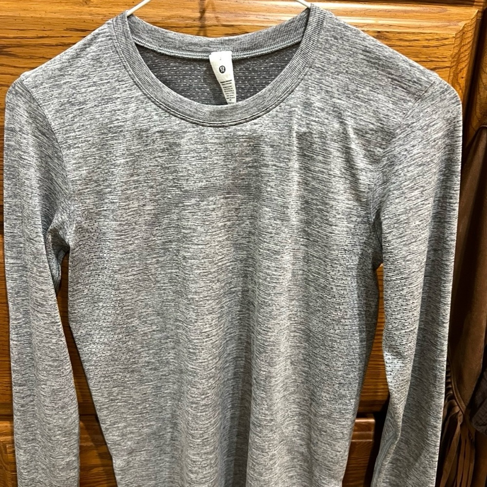 Gray Long Sleeve Lulu Lemon Top